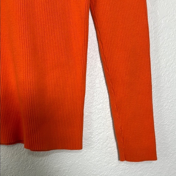 Lauren Ralph Lauren Orange Turtleneck Sweater S - Picture 4 of 5